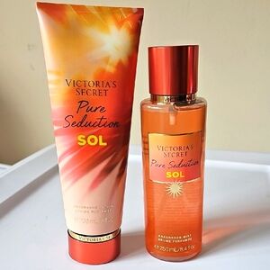 Victoria's Secret Vibrant Orange Bath & Body Moisturizer and Body Oil